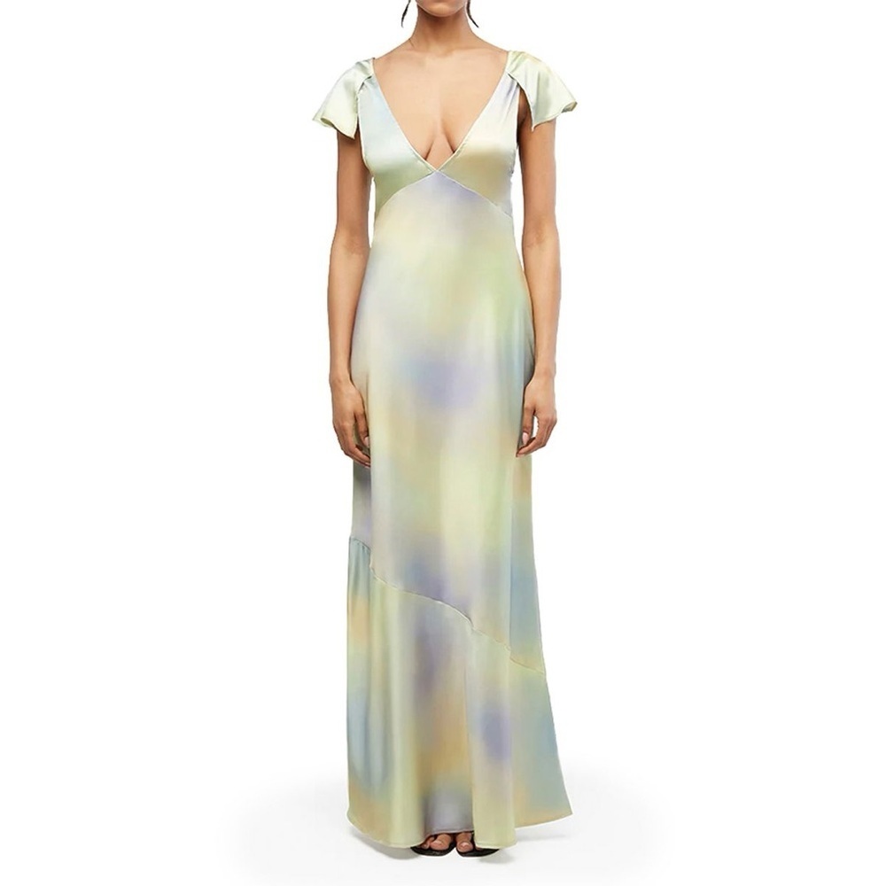 WeWoreWhat Lace Midi Slip Dress in Color Watercolor Size 4 - Picture 1 of 9
